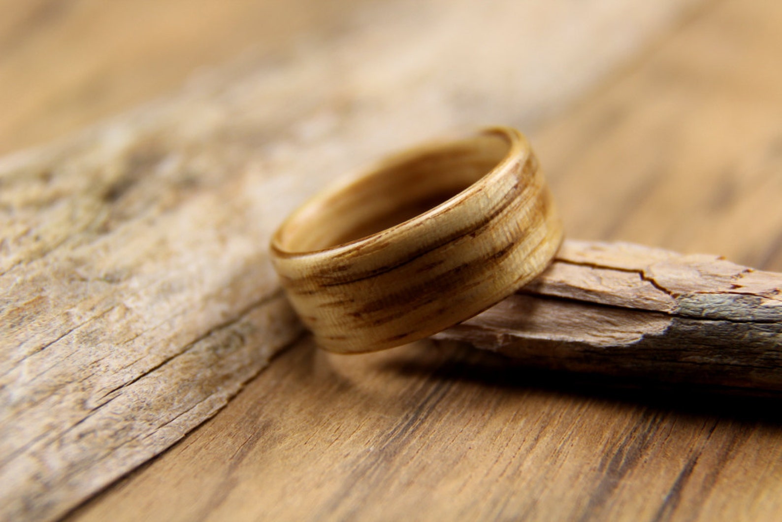 Zebrawood Bentwood Ring Handcrafted Wooden Ring Wood Ring Etsy