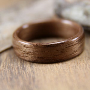 Walnut Bentwood Ring Handcrafted Wooden Ring Anniversary gift image 4