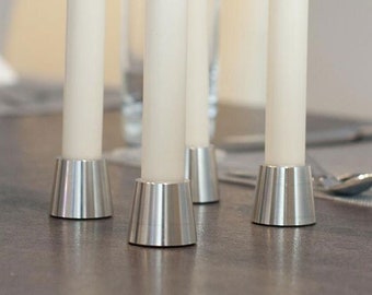 Candlestick made of stainless steel, simple noble table decoration, modern candlestick, small metal stand, Advent chandelier, Advent wreath