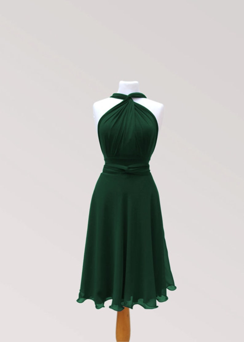 dark green infinity dress