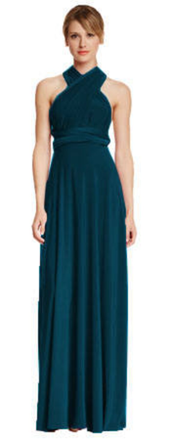 dark teal infinity dress