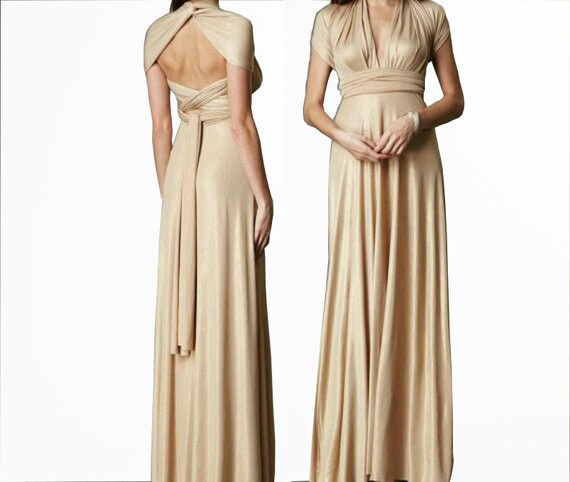 matte gold infinity dress