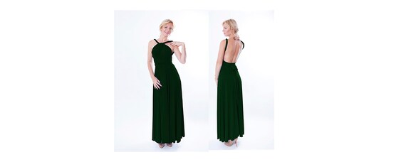 dark green infinity dress