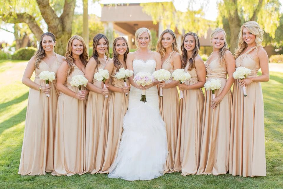 Bridesmaids gold infinity dress Maid of Honor Gowns Maxi Etsy