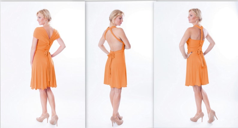orange infinity dress