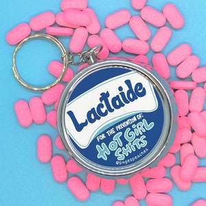 Lactaid-pillendoosje - schattig 3-wegverdeler met sleutelhanger voor onderweg medicatie organiseren voor op reis voor meisjes