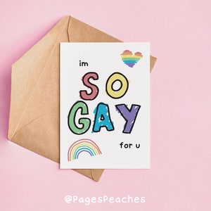 Carte Je suis tellement gay pour vous LGTBQ+