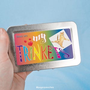 These Are My Trinkets Case – Cash Stash Tin - Cute Cigarette Case – Joint Holder – Birth Control Pill Box – Funny Queer Gift