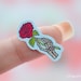 Skeleton Rose Halloween Sticker Mini Airpod Sticker Tiny Phone Case Stickers Small Waterproof Stickers Mini Vinyl Stickers 