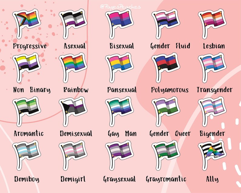 Hojas pequeñas de pegatinas del Orgullo: Bandera transgénero - Pegatinas LGBTQ al por mayor imagen 3