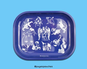 Bandeja de viaje de metal de 7 x 5,5 pulgadas