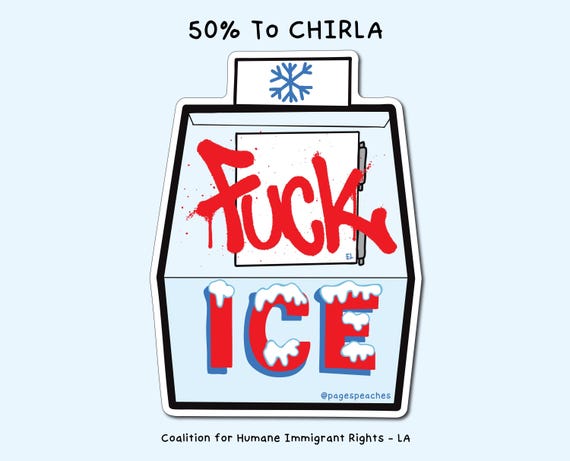 Fuck ICE Sticker - Waterproof, Durable, Political Statement