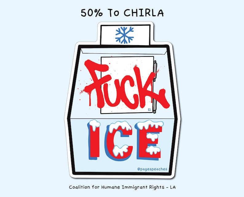 Sticker Fuck ICE - Imperméable, durable, politique image 1