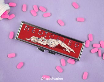 Medicated MINI 7 Day Pill Case, Stainless Steel Compact Capsule Holder, Labeled Daily Compartments, Coming Soon