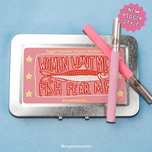 PREORDER July/Aug NEW STYLE Women Want Me Fish Fear Me Cigarette Joint Case for Smokers | On-The-Go Traveling Cigarette and Joint Case