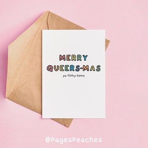 Carte Joyeux Queersmas LGBTQ+ Cartes de Noël Queer