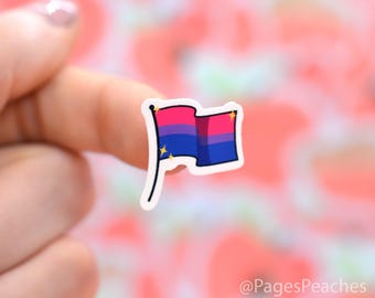 Mini Bisexual Pride Flag Stickers Bi Flag Sticker Tiny Phone Case Stickers Small Waterproof Stickers Mini Vinyl Stickers