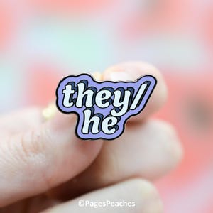 Hard Emaille Sie/He Pin LGBTQ Pronomen Pin für Arbeit