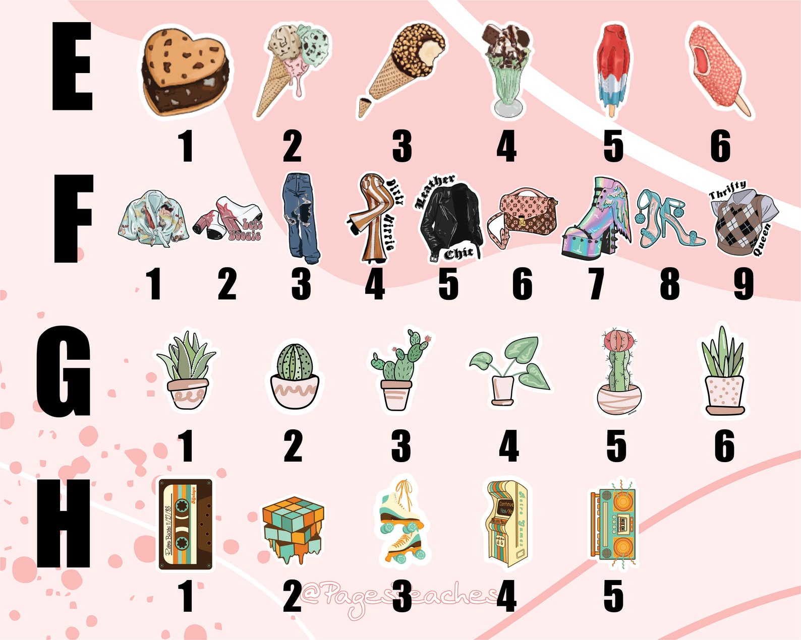 Cute Mini Vinyl Stickers Tiny Sticker Pack Small Hydroflask Etsy