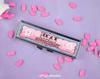 Heat Suppressant MINI Seven-Day - Omegaverse Gag Gift, Omega Heat Suppressant, Pocket-Friendly Daily Pill Case