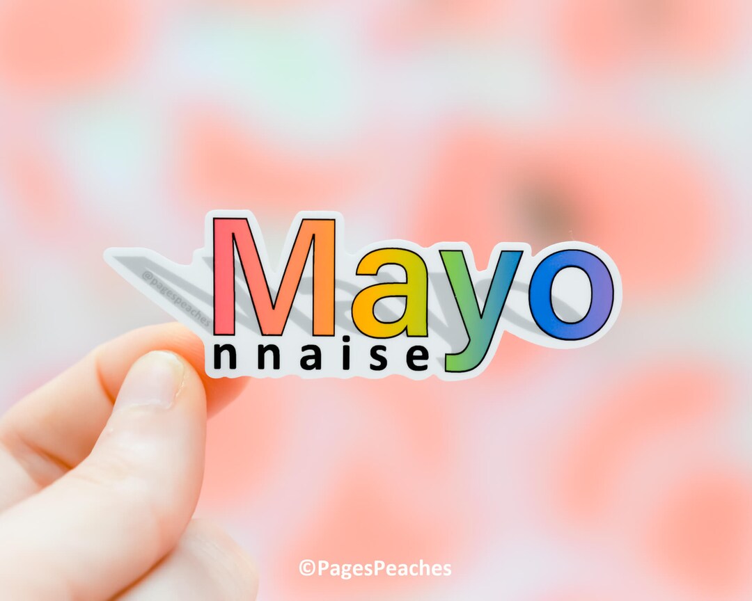Mayonnaise Word Art Subtle LGBTQ Pride Sticker Small Etsy