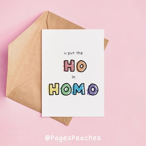 Ho in Homo Card Cartes de vœux pour homosexuels
