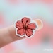 Small Hibiscus Tropical Flower Sticker Cute Vinyl Sticker Mini Phone Case Stickers Tiny Waterproof Stickers 