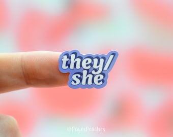 Pronoun Stickers Name Badge - Etsy