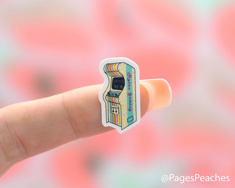 Small Retro Arcade Game Sticker Tiny Phone Case Stickers Mini Waterproof Vinyl Stickers 