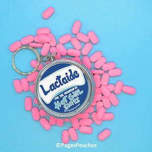 Lactaid Pill Case - Cute 3 Way Divider with Keychain for On-the-Go Medication Organizing for Travel for Girls