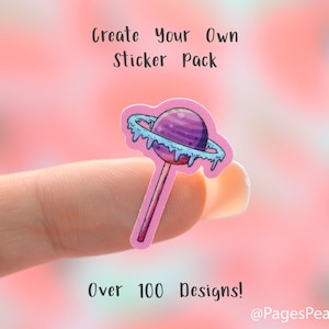 Mini Stickers Small Waterproof Waterbottle Stickers Little Tiny Stickers for Phone Case image 1