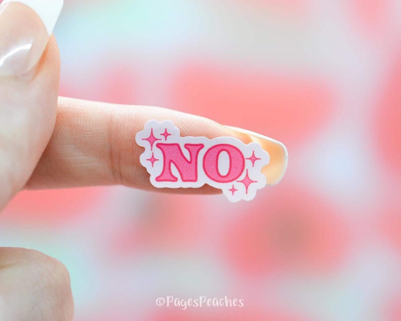 Kleine roze geen ministickers Waterdichte waterflesstickers Kleine stickers voor telefoonhoesje afbeelding 1