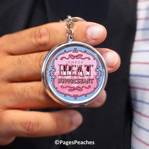 Omega Heat Suppressant - Cute Keychain Pill Case: 3-Way Divider for Travel or Daily Meds image 5
