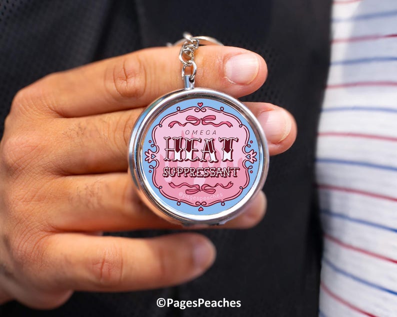 Omega Heat Suppressant - Cute Keychain Pill Case: 3-Way Divider for Travel or Daily Meds image 5