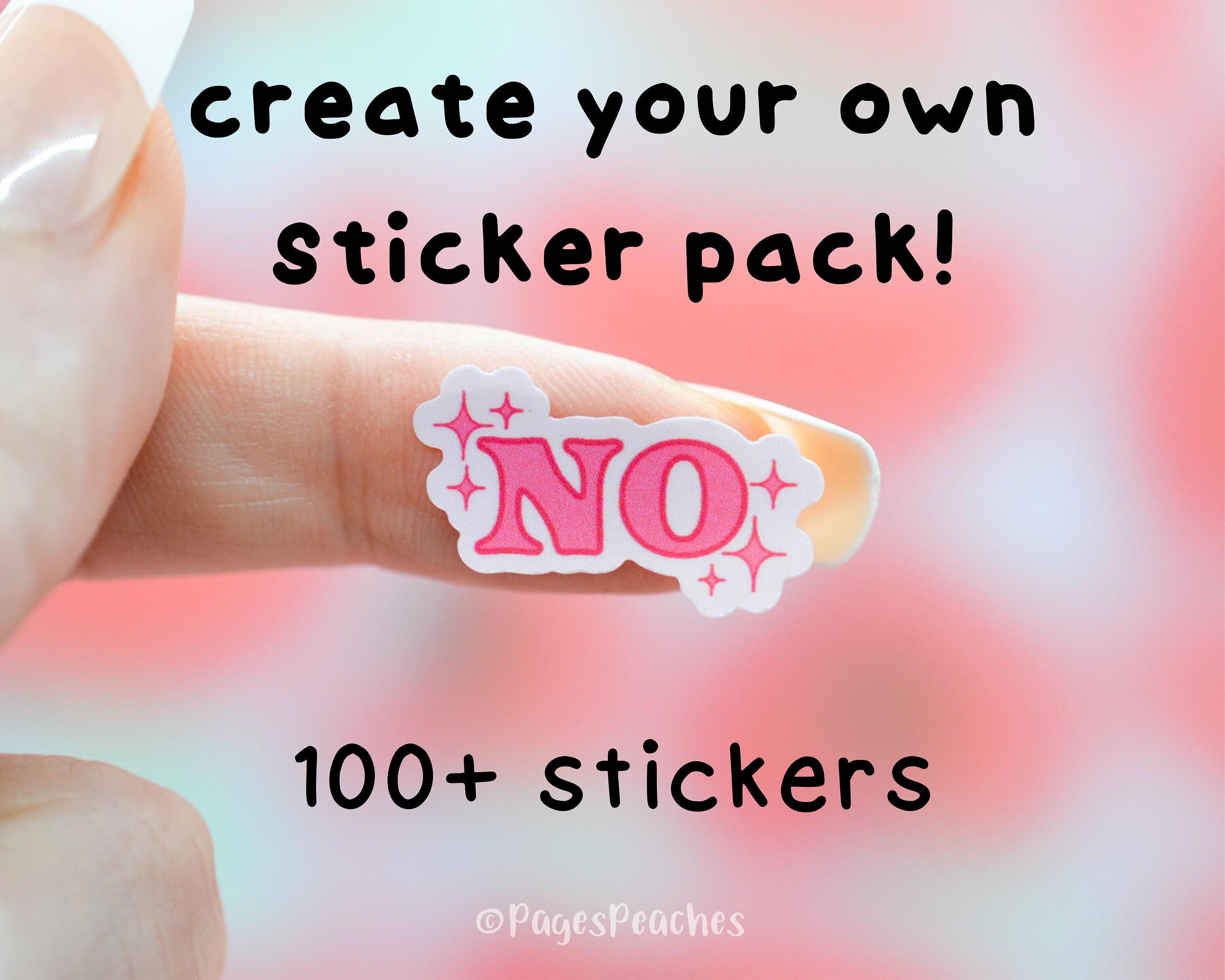 Mini Stickers Small Waterproof Waterbottle Stickers Little Tiny Stickers for Phone Case