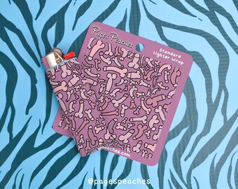 Dick Lighter, Cute Pocket Wrap | Matte Laminated Vinyl Sticker | Fits Standard Full-Size Disposable, 2.7×2.65 In