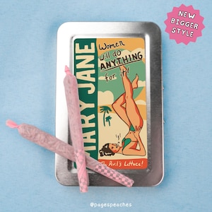 PREORDER July/Aug NEW STYLE Mary Jane Cigarette Joint Case for Smokers | On-The-Go Traveling Cigarette and Joint Case