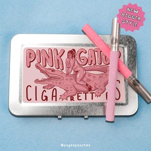 Pink Gator Cigarette Case for Smokers | On-The-Go Traveling Cigarette and Joint Case