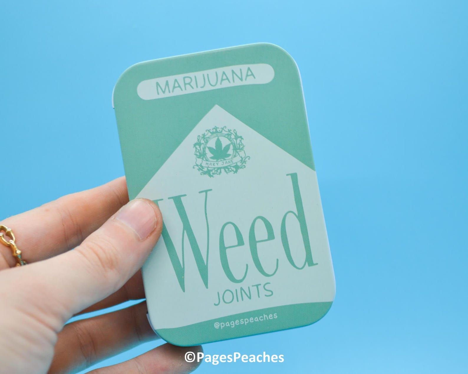 Weed Cigarette Joint STASH TIN for Smokers | On-The-Go Traveling Cigarette and Joint Case