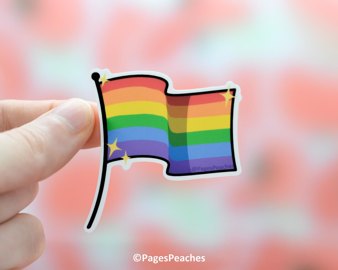 Rainbow Pride Flag Sticker Small Waterproof Vinyl Sticker for Phone ...