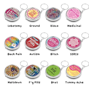 B-Grade Pill Case – 3-Way Divider Keychain, On-the-Go Medication image 3