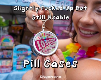 B-Grade Pill Case – 3-Way Divider Keychain, On-the-Go Medication