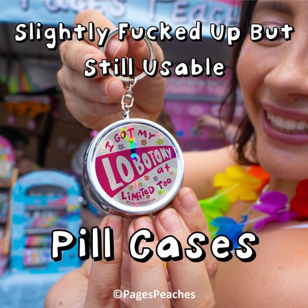 B-Grade Pill Case – 3-Way Divider Keychain, On-the-Go Medication