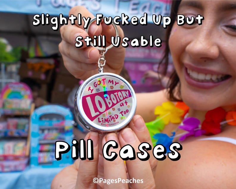 B-Grade Pill Case – 3-Way Divider Keychain, On-the-Go Medication image 1