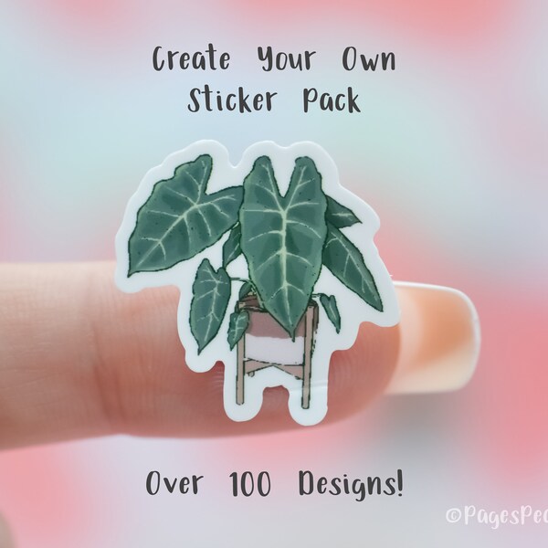 Mini Plant Sticker Bundle Small Waterproof Waterbottle Stickers Little Tiny Stickers for Phone Case