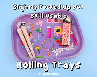 Hot To Go Rolling Tray Rolling Tray 7x5.5 Metal Travel Tray for Weed Cute Stash Tray Funny 420 Gift Small Rolling Tray