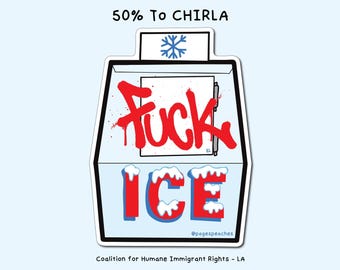 Fuck ICE Sticker - Waterproof, Durable, Political Statement