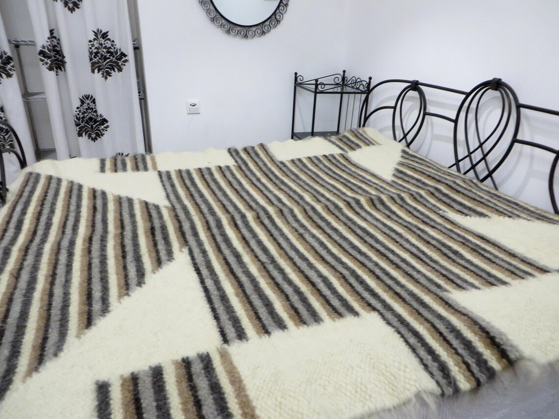 Throw Blankets Full Size Vintage Bed Blanket Wool Blankets and Etsy