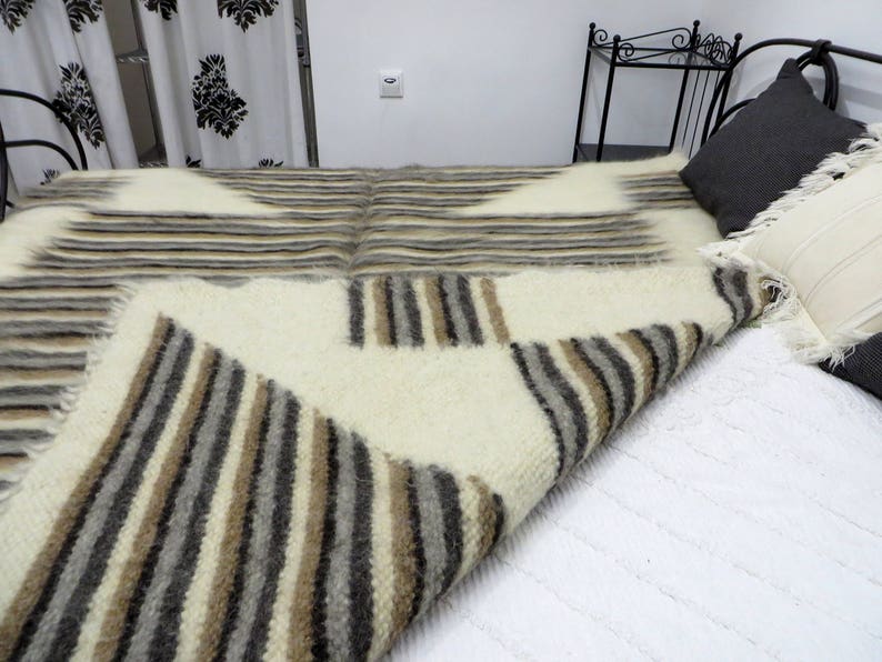 Throw Blankets Full Size Vintage Bed Blanket Wool Blankets and Etsy