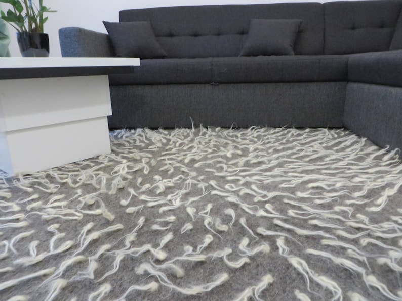 Wool Blankets,Wool Bedding,Bedroom Decor,Throw Blanket,Woven Blanket,Grey White Throw,Bed Cover,King Bedspread,Weighted Blanket,Sofa Floor